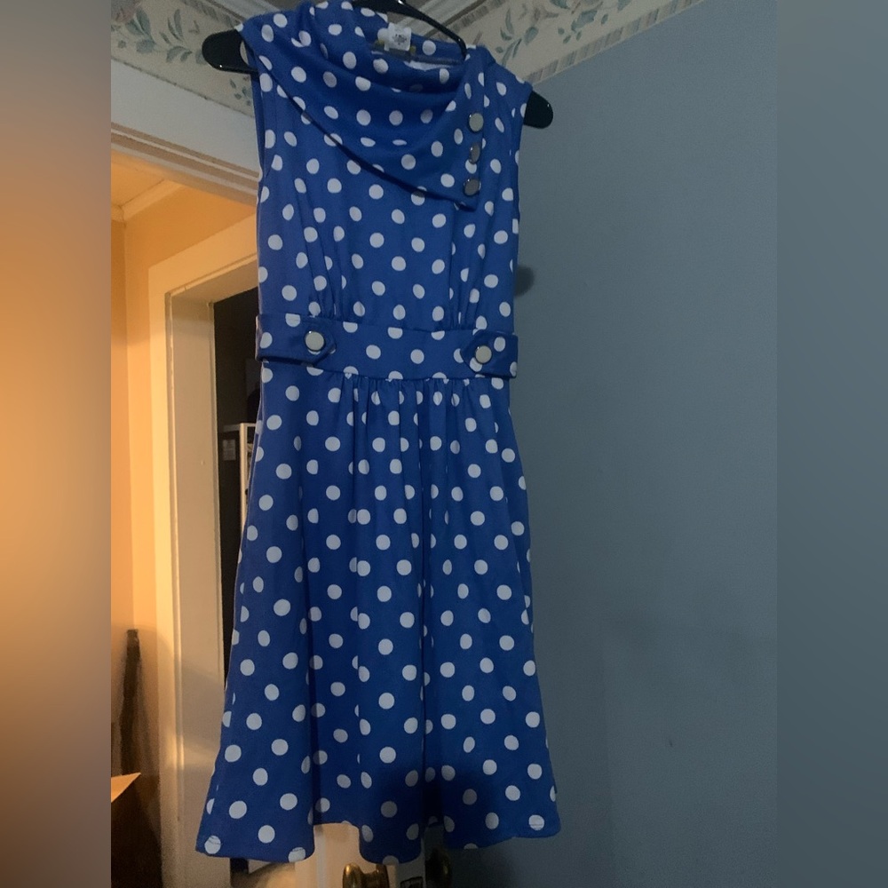 Blue Polka Dot Dress